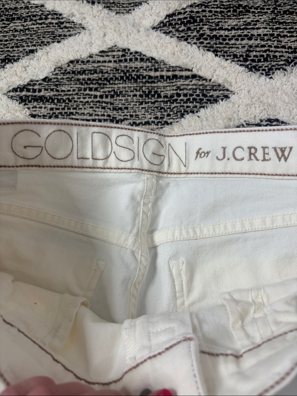 Goldsign by J CrewWhite Straight-Leg Women's Jeans size 8/10 mid rise - Picture 2 of 6